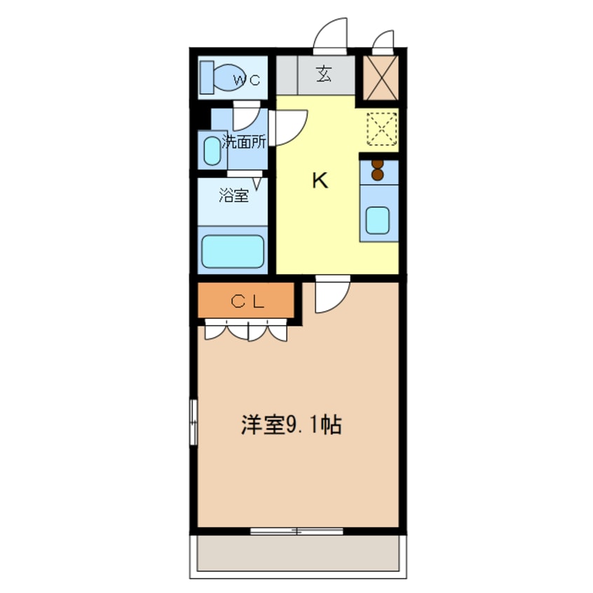 間取図 名鉄津島線･尾西線（須ケ口-弥富）/青塚駅 徒歩6分 2階 築15年