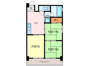 間取図 東海道本線/稲沢駅 徒歩10分 3階 築39年