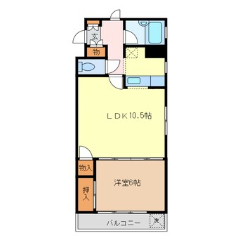 間取図 東海道本線/枇杷島駅 徒歩3分 4階 築35年