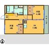 関西本線（東海）/蟹江駅 徒歩5分 2階 築48年 2DKの間取り