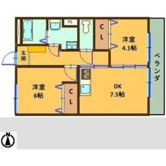 間取図 関西本線（東海）/蟹江駅 徒歩5分 3階 築48年
