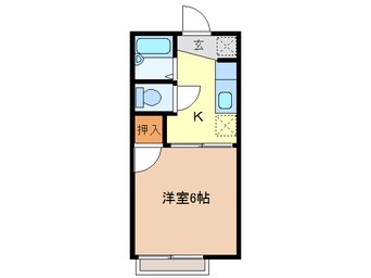 間取図 東海交通事業城北線/尾張星の宮駅 徒歩4分 2階 築33年