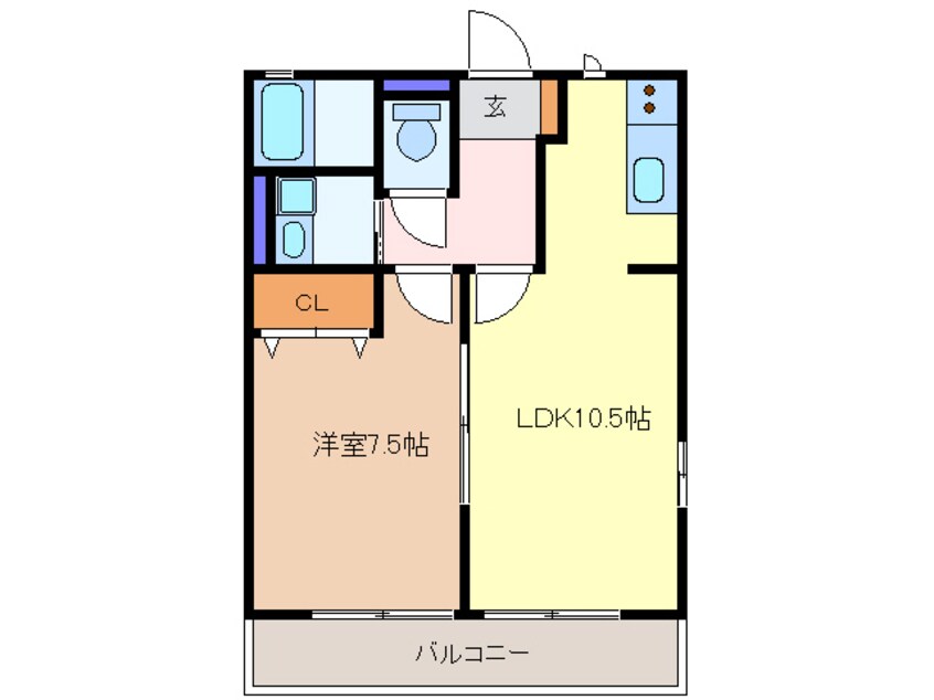 間取図 東海交通事業城北線/尾張星の宮駅 徒歩3分 1階 築20年