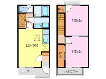 間取図 名鉄名古屋本線/新川橋駅 徒歩12分 1-2階 築21年