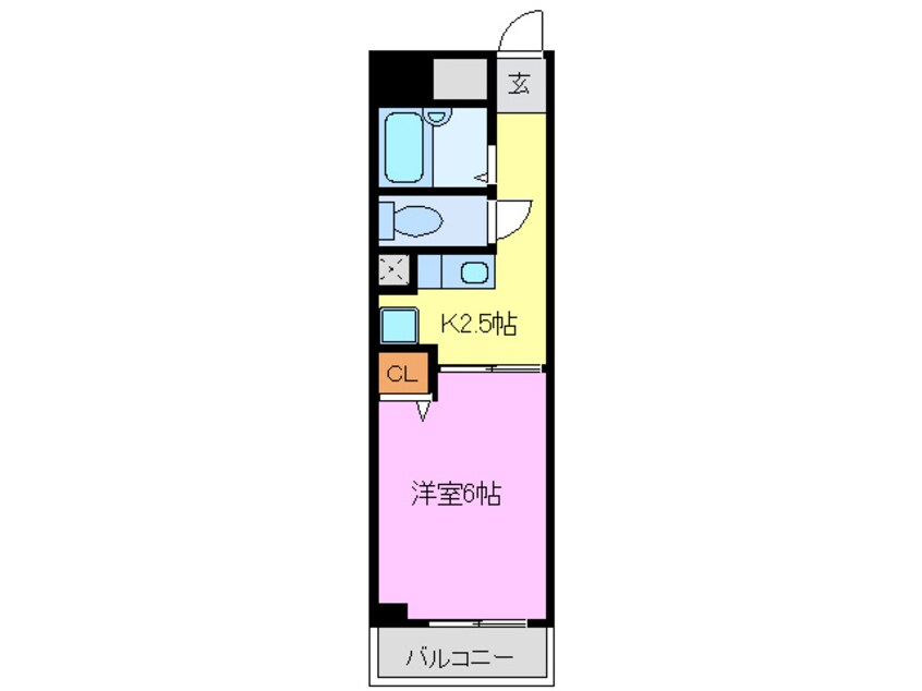 間取図 名鉄名古屋本線/国府宮駅 徒歩4分 6階 築24年