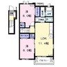 名鉄津島線･尾西線（須ケ口-弥富）/甚目寺駅 徒歩38分 2階 築15年 2LDKの間取り