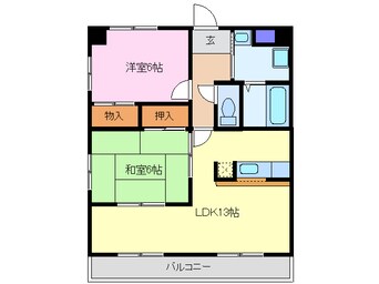 間取図 名鉄犬山線/下小田井駅 徒歩5分 3階 築25年