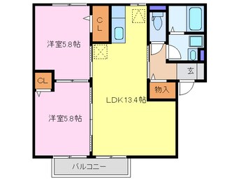 間取図 名古屋市営地下鉄東山線/中村公園駅 バス8分東条下車:停歩5分 2階 築13年