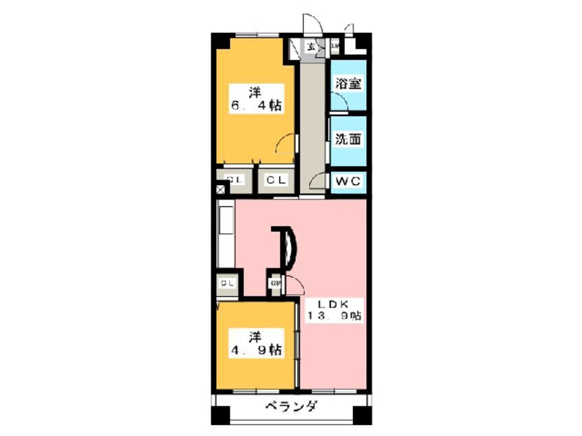 間取図 名鉄津島線･尾西線（須ケ口-弥富）/日比野駅 徒歩9分 3階 築19年