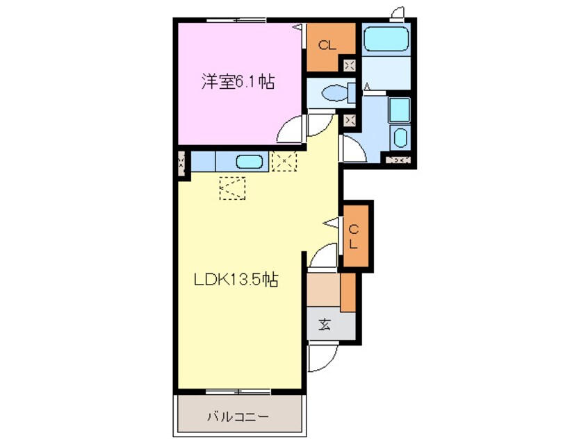 間取図 名鉄津島線･尾西線（須ケ口-弥富）/甚目寺駅 徒歩16分 1階 築13年