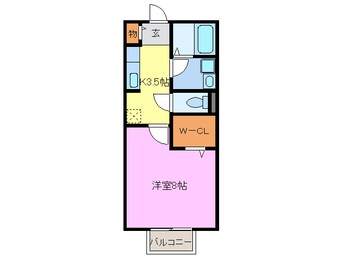 間取図 名鉄津島線･尾西線（須ケ口-弥富）/木田駅 徒歩5分 1階 築15年