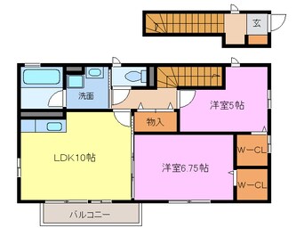 間取図 東海道本線/稲沢駅 徒歩21分 2階 築12年