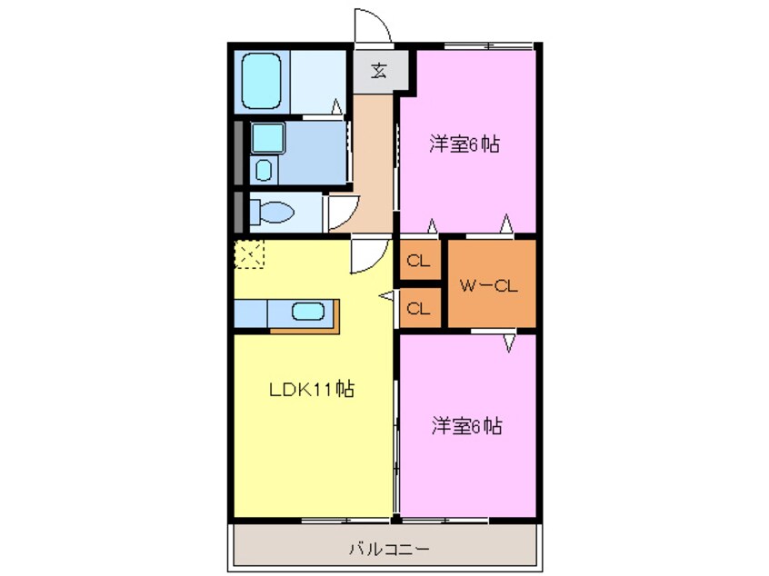 間取図 名鉄津島線･尾西線（須ケ口-弥富）/甚目寺駅 徒歩10分 1階 築18年