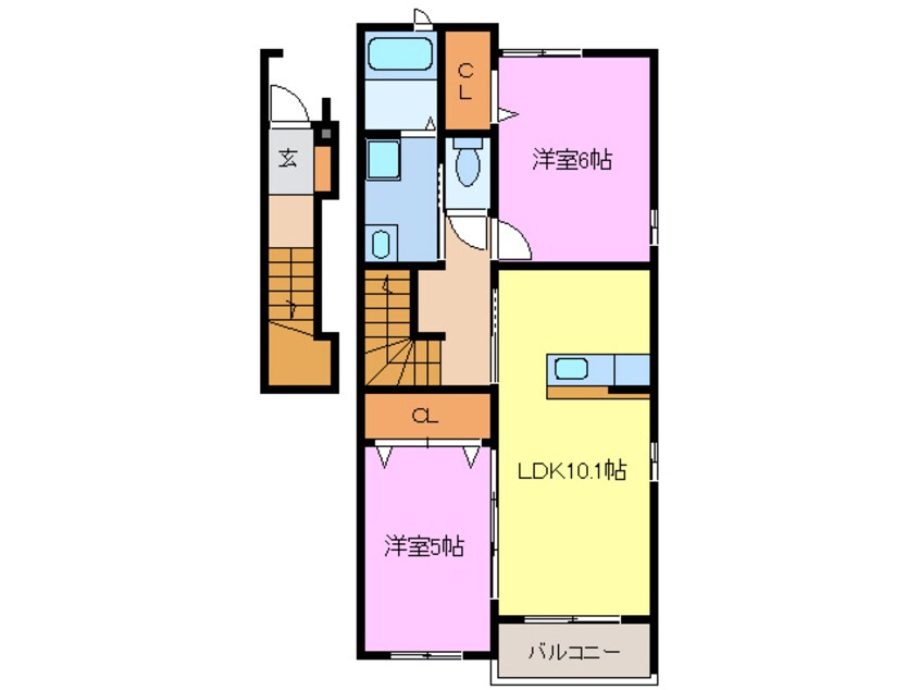 間取図 名鉄津島線･尾西線（須ケ口-弥富）/七宝駅 徒歩29分 2階 築12年