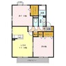 名古屋市バス（３号系統）/大治役場前 徒歩7分 2階 築23年 2LDKの間取り