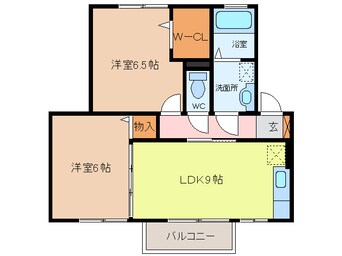 間取図 東海道本線/稲沢駅 徒歩19分 2階 築15年