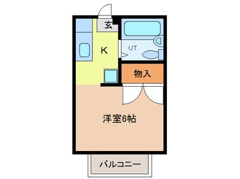 間取図 名鉄名古屋本線/二ツ杁駅 徒歩9分 2階 築31年