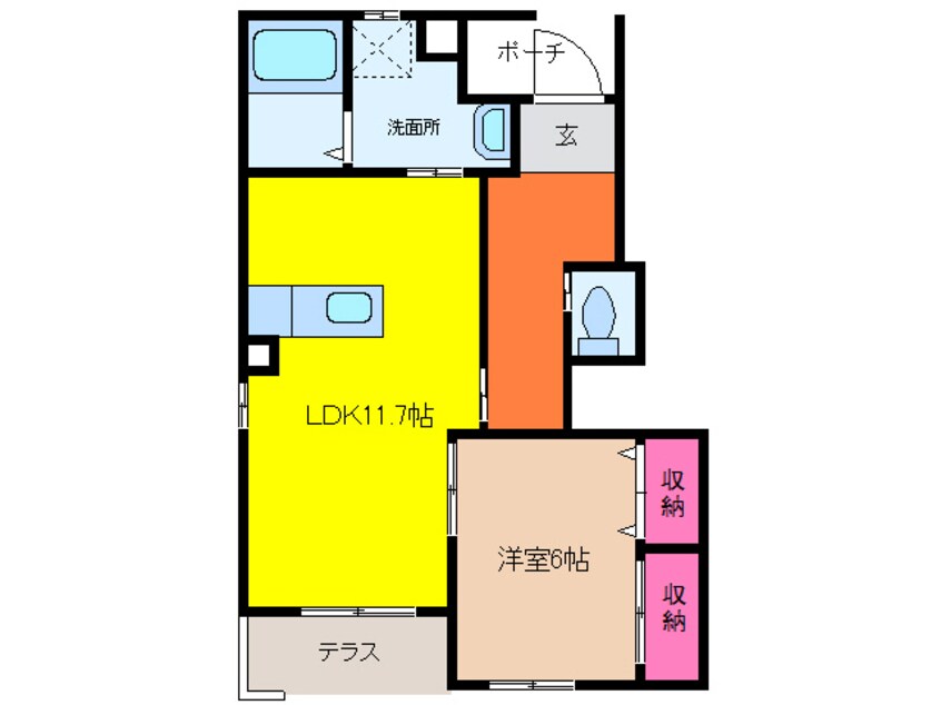 間取図 名鉄津島線･尾西線（須ケ口-弥富）/青塚駅 徒歩33分 1階 築11年