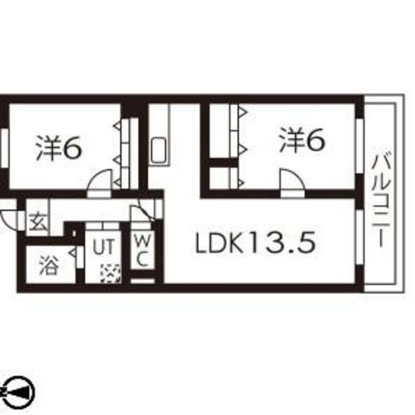 間取図 名鉄尾西線（津島－玉ノ井）/津島駅 徒歩13分 2階 築23年