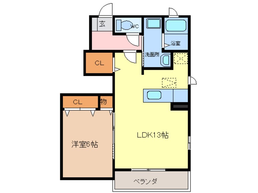 間取図 近鉄名古屋線/近鉄弥富駅 徒歩23分 1階 築15年