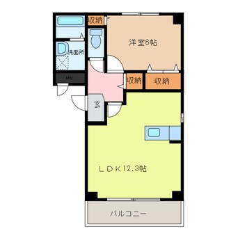 間取図 近鉄名古屋線/佐古木駅 徒歩4分 2階 築18年