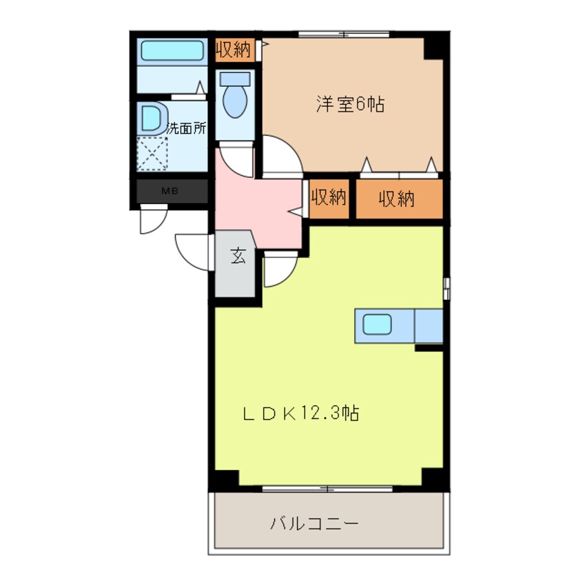 間取図 近鉄名古屋線/佐古木駅 徒歩4分 2階 築18年