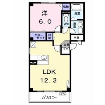 間取図 近鉄名古屋線/佐古木駅 徒歩4分 1階 築18年