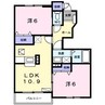 近鉄名古屋線/近鉄弥富駅 徒歩9分 1階 築22年 2LDKの間取り