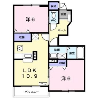 間取図 近鉄名古屋線/近鉄弥富駅 徒歩9分 1階 築22年