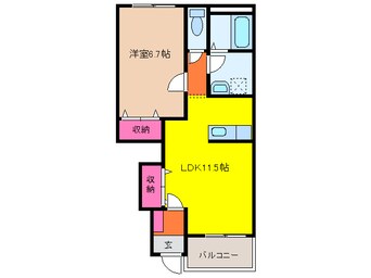 間取図 名鉄津島線･尾西線（須ケ口-弥富）/津島駅 徒歩23分 1階 築11年