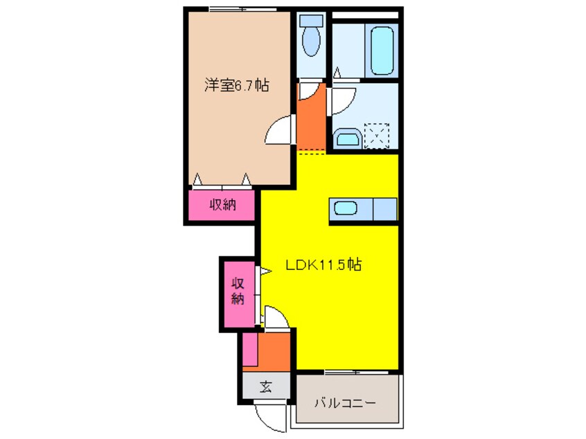 間取図 名鉄津島線･尾西線（須ケ口-弥富）/津島駅 徒歩23分 1階 築11年