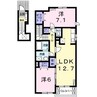 近鉄名古屋線/近鉄弥富駅 徒歩21分 2階 築15年 2LDKの間取り