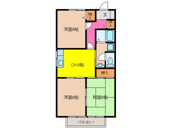 間取図 近鉄名古屋線/近鉄弥富駅 徒歩10分 2階 築30年