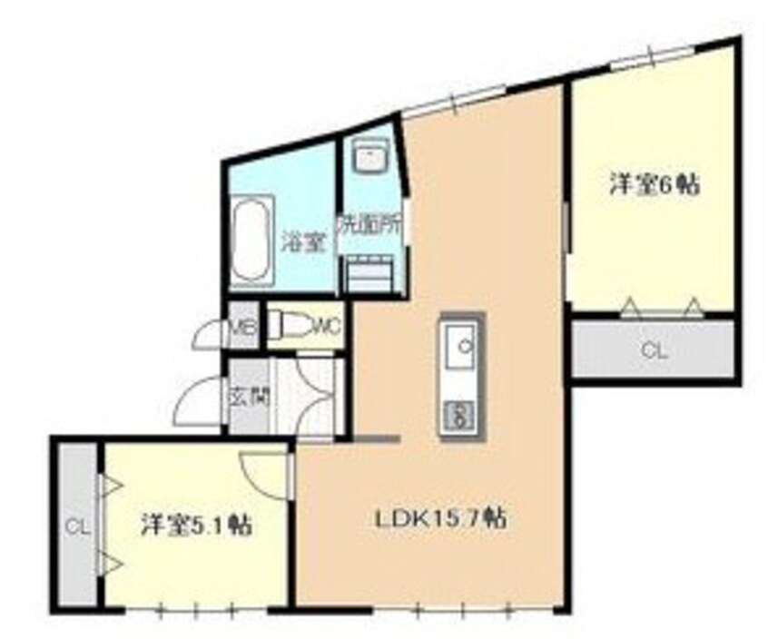 間取図 名古屋市営地下鉄鶴舞線/上小田井駅 徒歩30分 4階 築31年