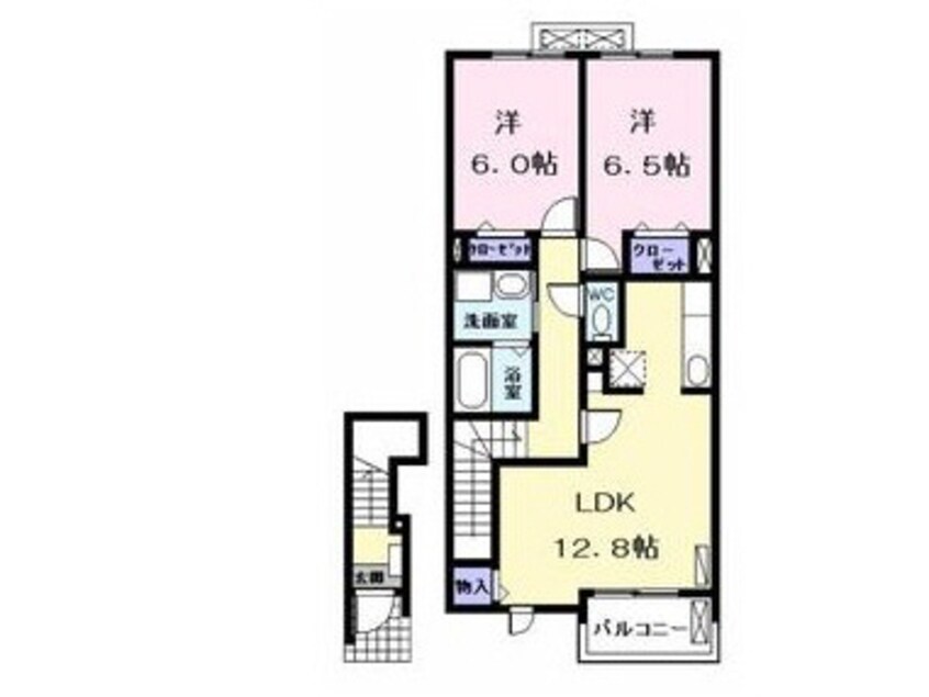 間取図 関西本線（東海）/蟹江駅 徒歩5分 2階 築12年