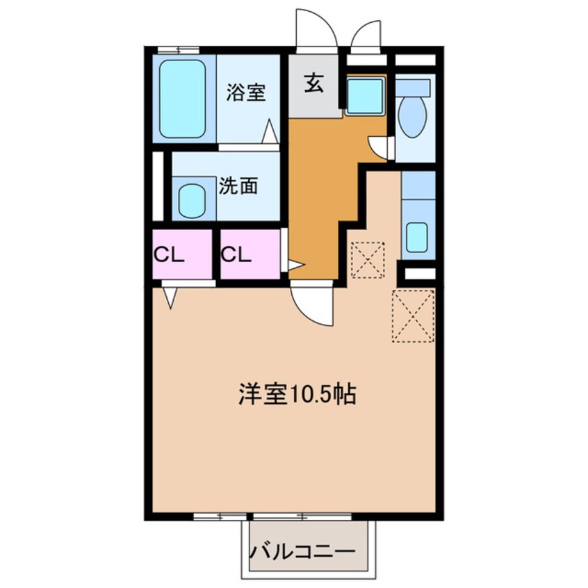 間取図 近鉄名古屋線/近鉄蟹江駅 徒歩10分 1階 築24年