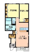 名鉄尾西線（津島－玉ノ井）/渕高駅 徒歩7分 1階 築11年 2LDKの間取り