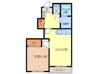 間取図 名鉄津島線･尾西線（須ケ口-弥富）/日比野駅 徒歩13分 1階 築15年