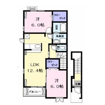 間取図 近鉄名古屋線/近鉄弥富駅 徒歩8分 2階 築13年