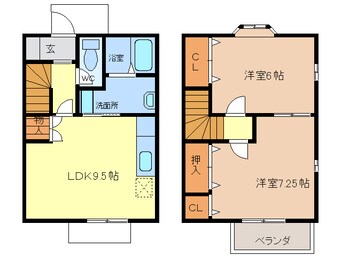 間取図 関西本線（東海）/弥富駅 徒歩8分 1-2階 築21年