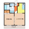 名鉄津島線･尾西線（須ケ口-弥富）/藤浪駅 徒歩5分 2階 築15年 1LDKの間取り