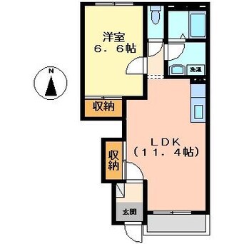 間取図 名鉄尾西線（津島－玉ノ井）/渕高駅 徒歩10分 1階 築14年