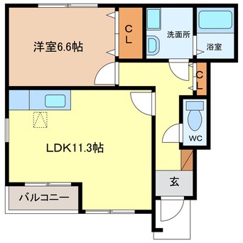 間取図 関西本線（東海）/蟹江駅 徒歩25分 1階 築12年