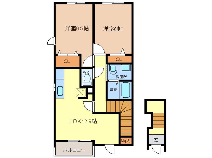 間取図 関西本線（東海）/蟹江駅 徒歩10分 2階 築11年