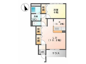 間取図 名鉄津島線･尾西線（須ケ口-弥富）/津島駅 徒歩20分 1階 築13年