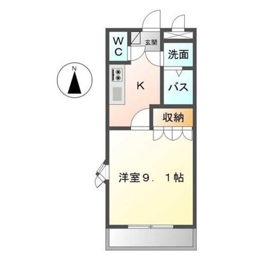 間取図 名鉄尾西線（津島－玉ノ井）/森上駅 徒歩22分 2階 築17年