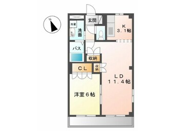 間取図 近鉄名古屋線/近鉄蟹江駅 徒歩4分 2階 築14年