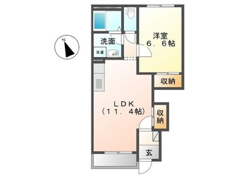 間取図 名鉄尾西線（津島－玉ノ井）/森上駅 徒歩20分 1階 築16年