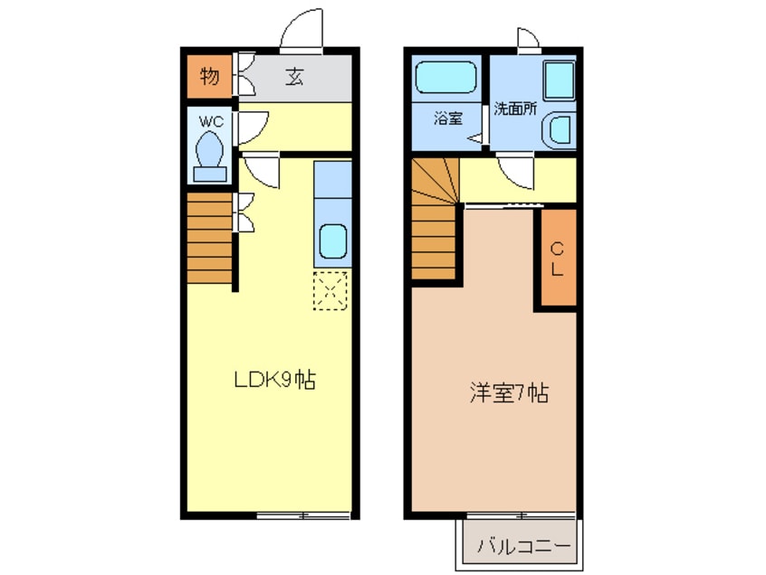 間取図 近鉄名古屋線/佐古木駅 徒歩5分 1階 築17年