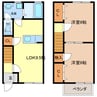 名鉄津島線･尾西線（須ケ口-弥富）/日比野駅 徒歩7分 1-2階 築23年 2LDKの間取り